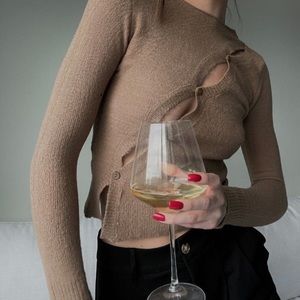 Brown Asymmetrical Sweater